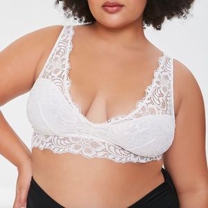 FOREVER 21 Plus Size Floral Lace Bralette - NWT (2X)